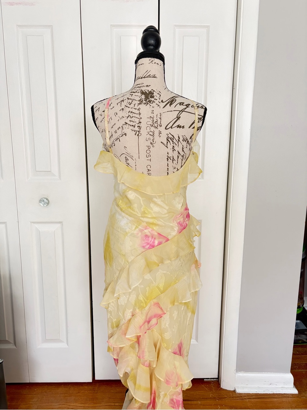 Yellow Ruffle Floral homecoming/evening dress - Picture 2 of 2